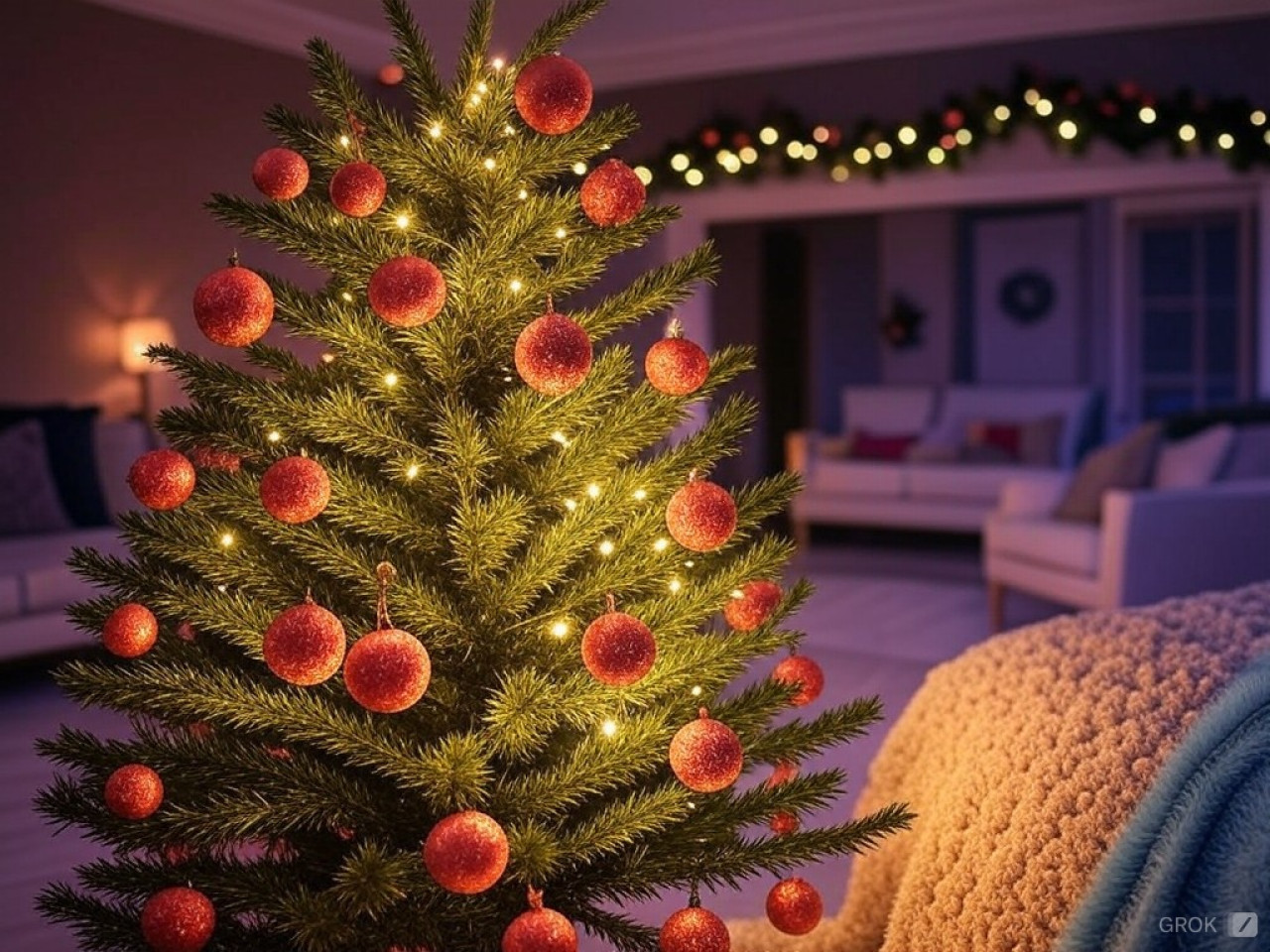 Decoración, Navidad. Foto: X/Grok.