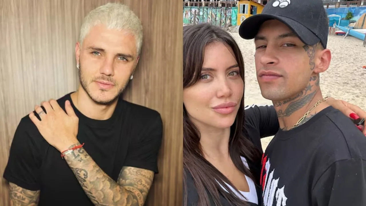 Mauro Icardi, Wanda Nara, L-Gante. Foto NA