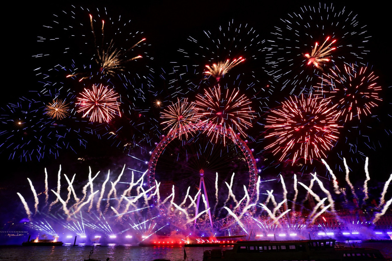 Celebración de Año Nuevo en Londres. Foto: Reuters