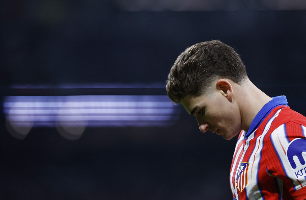 Julián Álvarez, Atlético de Madrid vs Real Madrid. Foto: Reuters/Juan Medina