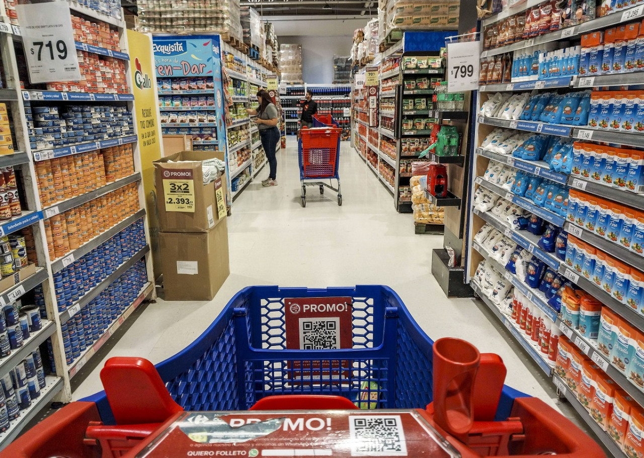 Supermercado; compras de productos. Foto: NA (Daniel Vides)