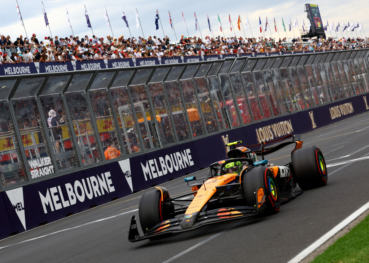 Lando Norris en el Gran Premio de Australia. Foto: REUTERS.