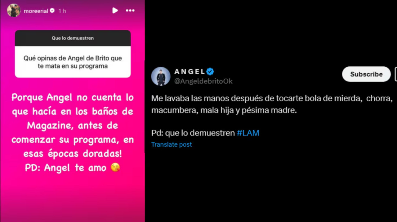 Ángel de Brito destrozó a More Rial. Foto: X.