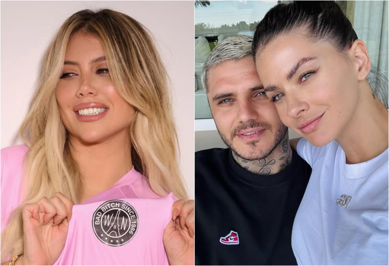Wanda Nara, Mauro Icardi y la China Suárez. Fotos: Instagram @wanda_nara/@sangrejaponesa