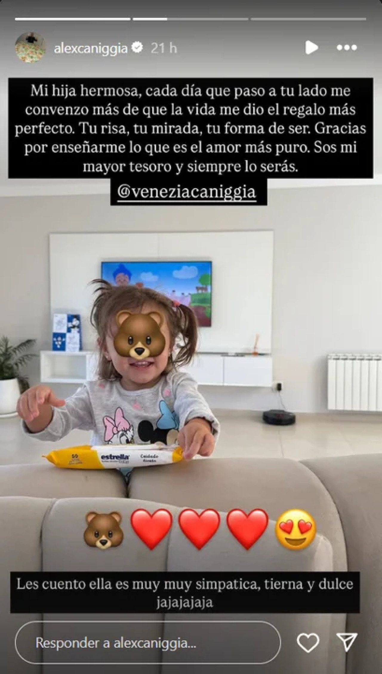 Así habría reaccionado Alex Caniggia al romance de Melody Luz. Foto: Instagram.