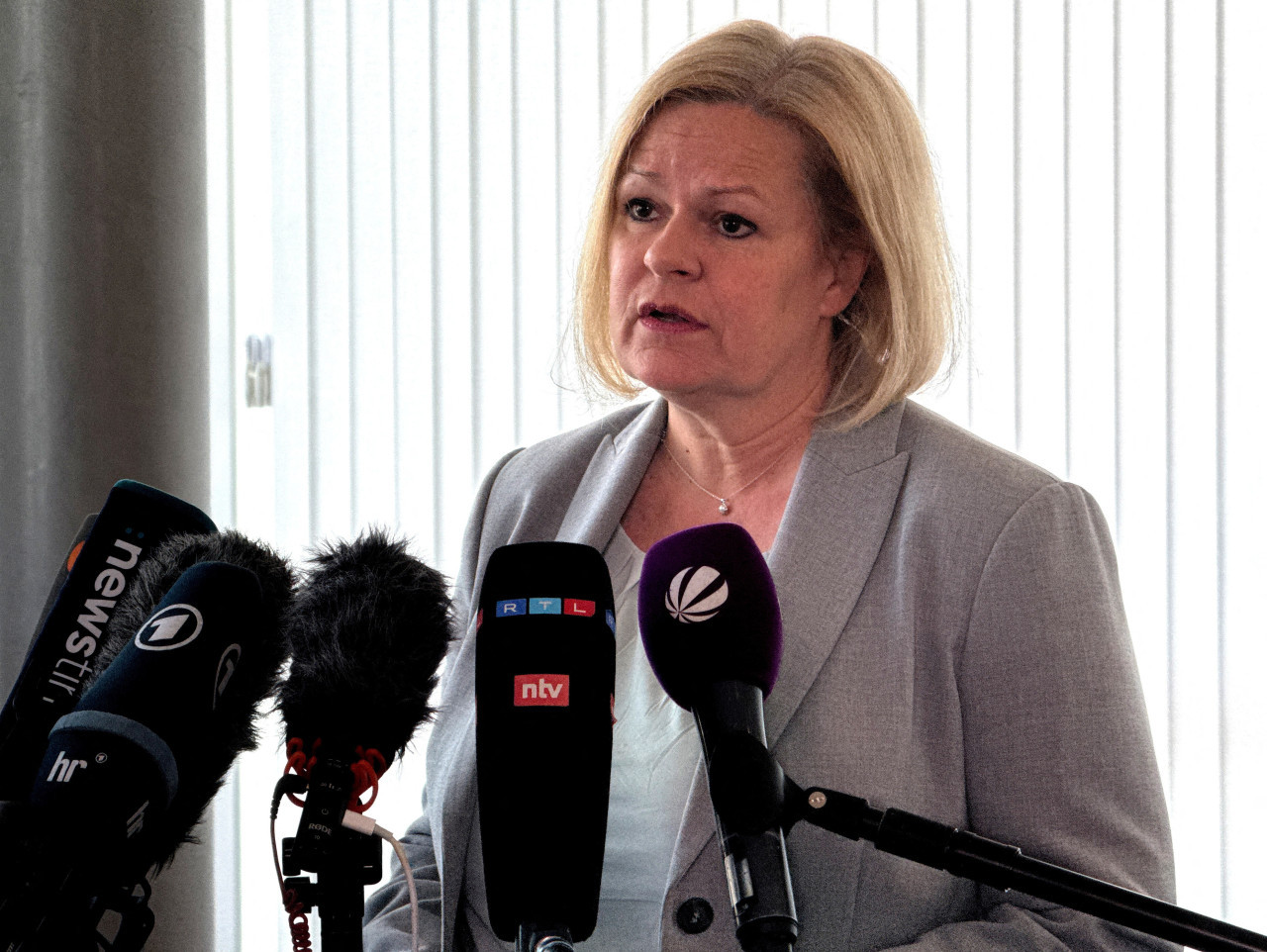 Ministra del Interior de Alemania, Nancy Faeser. Foto: REUTERS/Maximilian Schwarz.
