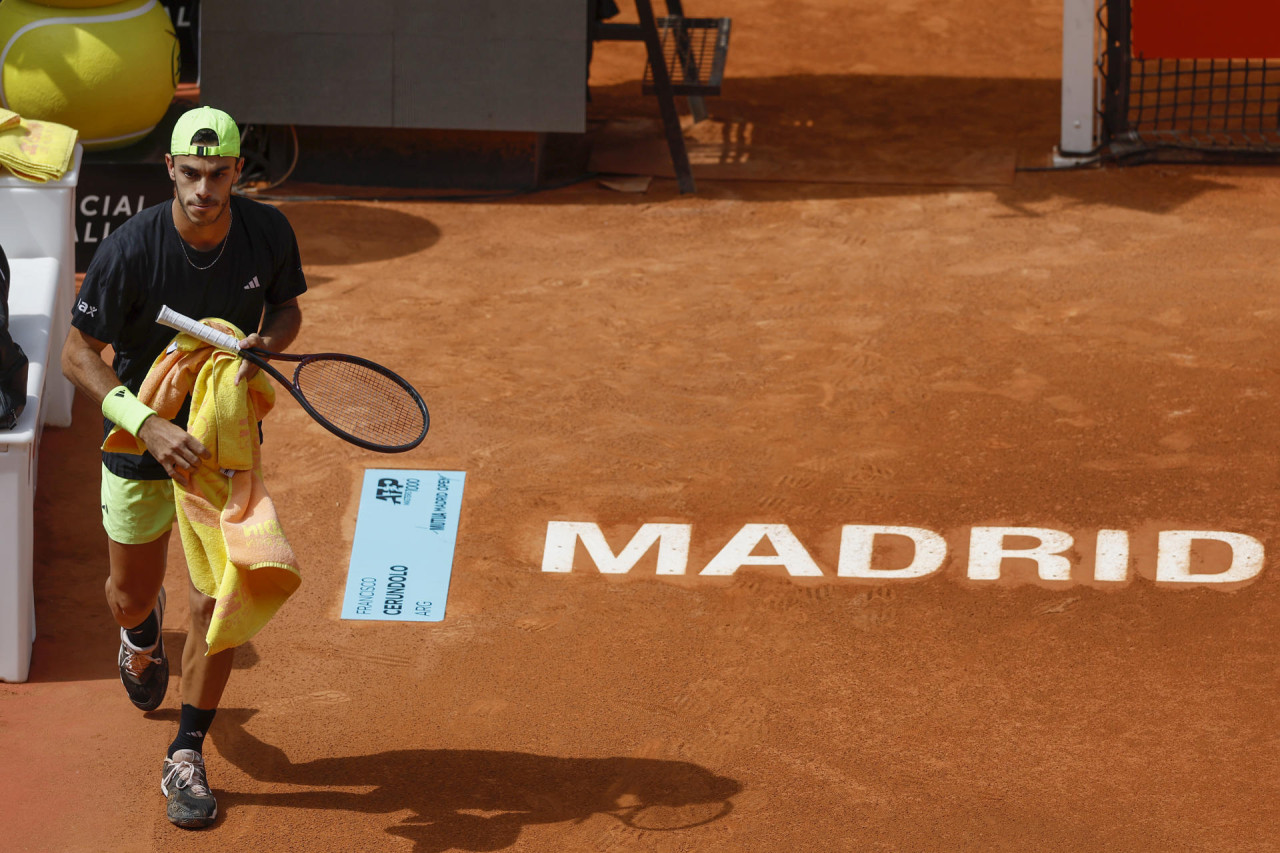 Francisco Cerúndolo en el Masters 1000 de Madrid. Foto: EFE.
