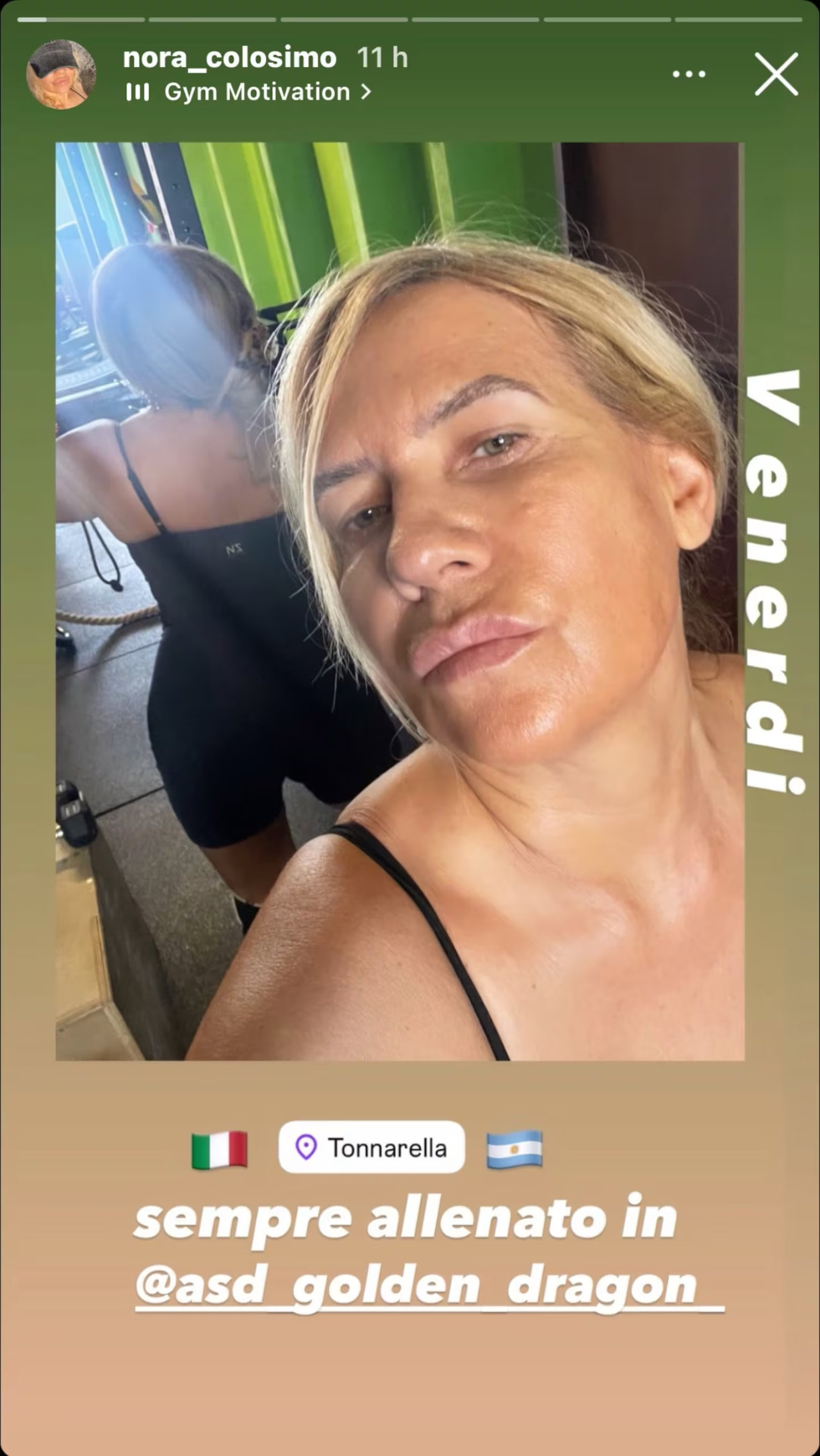La foto de Nora Colosimo. Fuente: Instagram @Nora_Colosimo