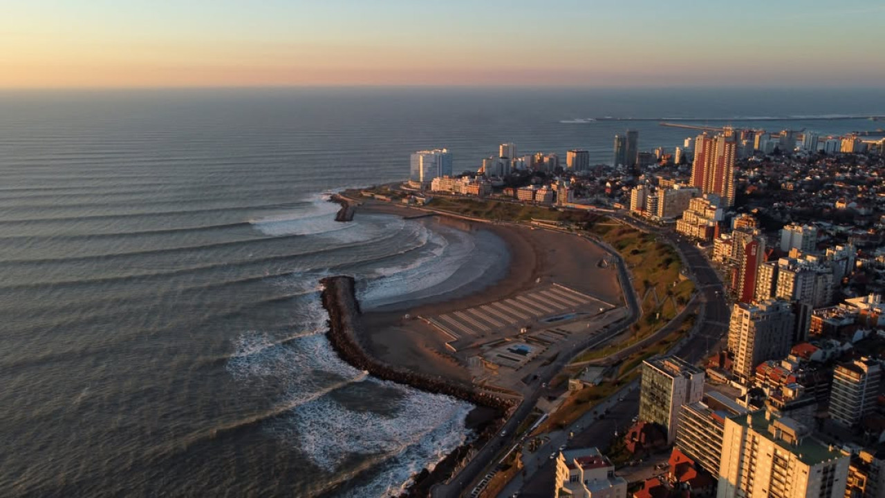 Vista panorámica de Mar del Plata. Foto: Instagram @turismomardelplata