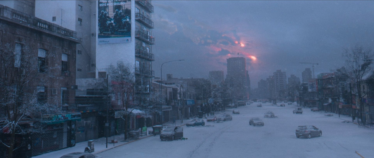Las luces en el cielo en El Eternauta. Foto: Netflix