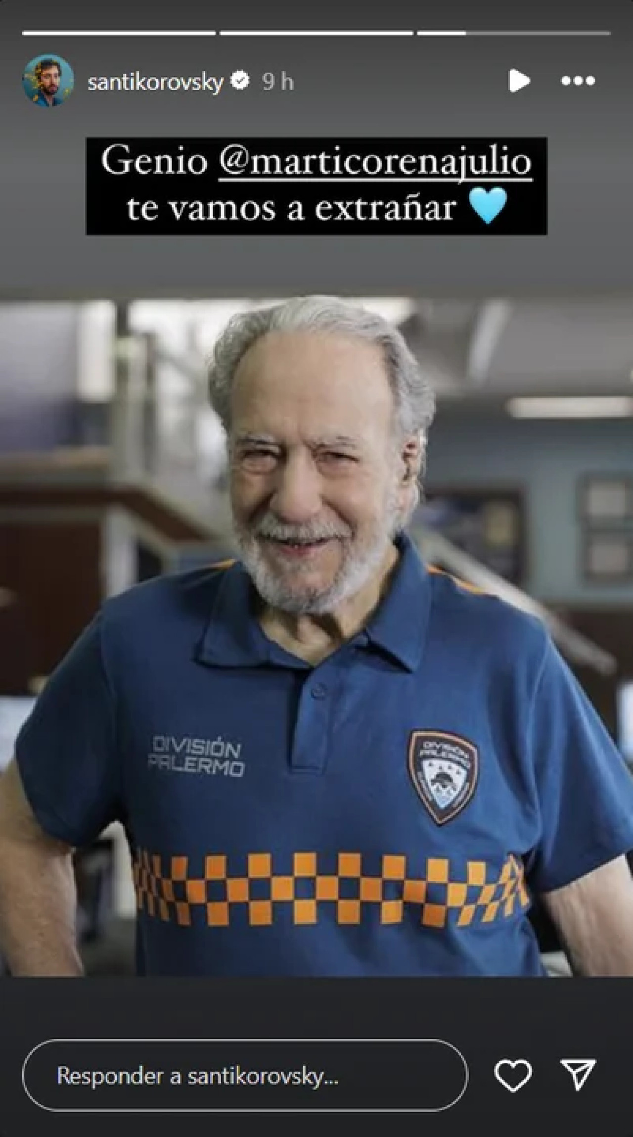 Murió Julio Marticorena, actor de "División Palermo". Foto: redes sociales.