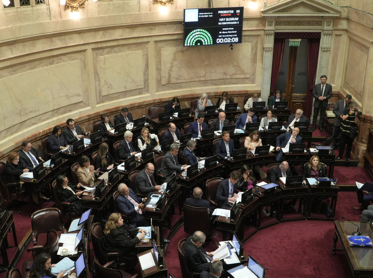 Debate de Ficha Limpia en el Senado. Foto: NA.