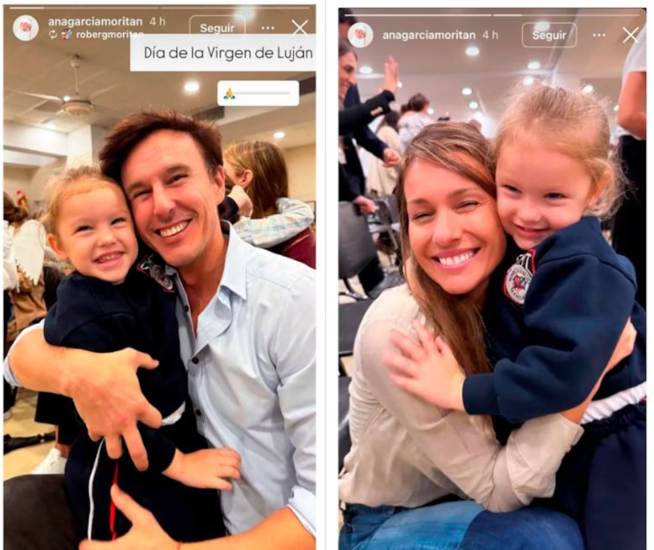 Pampita y García Moritán se reencontraron. Fuente: Instagram @anagarciamoritan