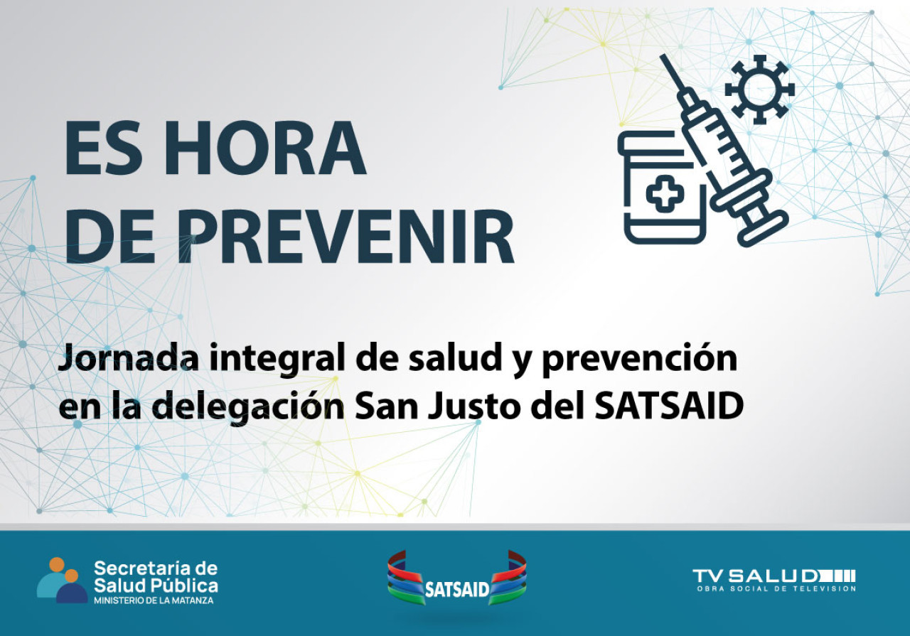 La obra social del SATSAID y la Secretaría de Salud de La Matanza organizan una campaña gratuita con vacunación, testeo rápido y charlas de prevención.
