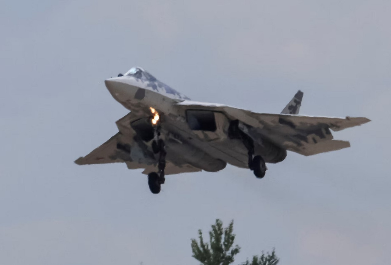 El Su-57 está armado con misiles de crucero X-69. Foto: Reuters.