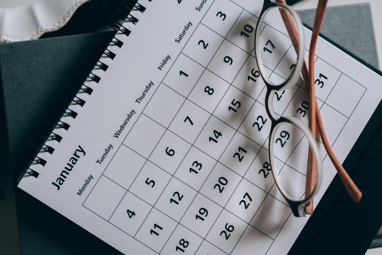 Calendario, feriado. Foto: Pexels.