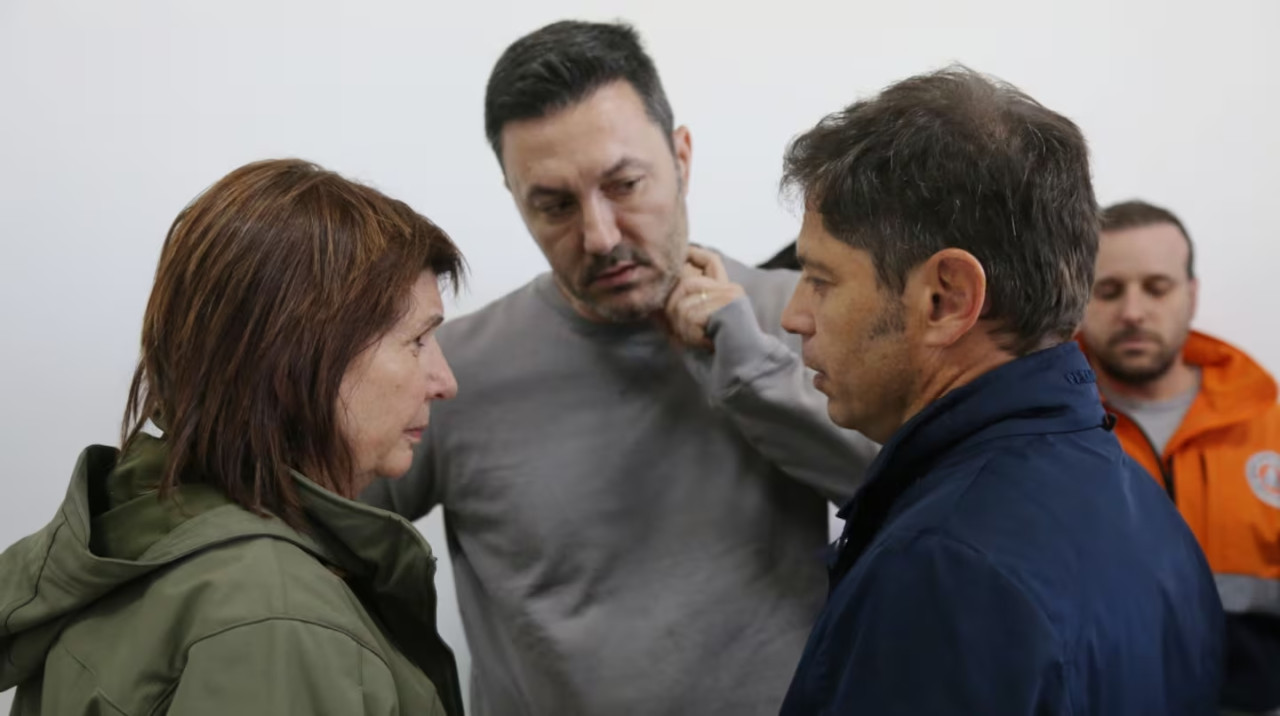 Patricia Bullrich, Luis Petri y Axel Kicillof. Foto: Gobierno PBA.