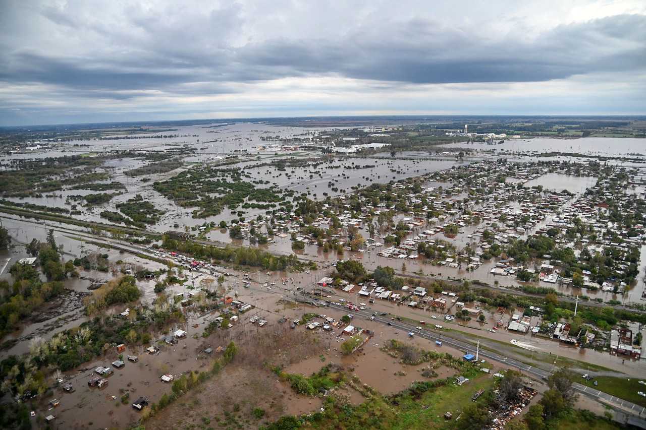 Inundaciones en Buenos Aires. Foto: Prensa Min. Defensa