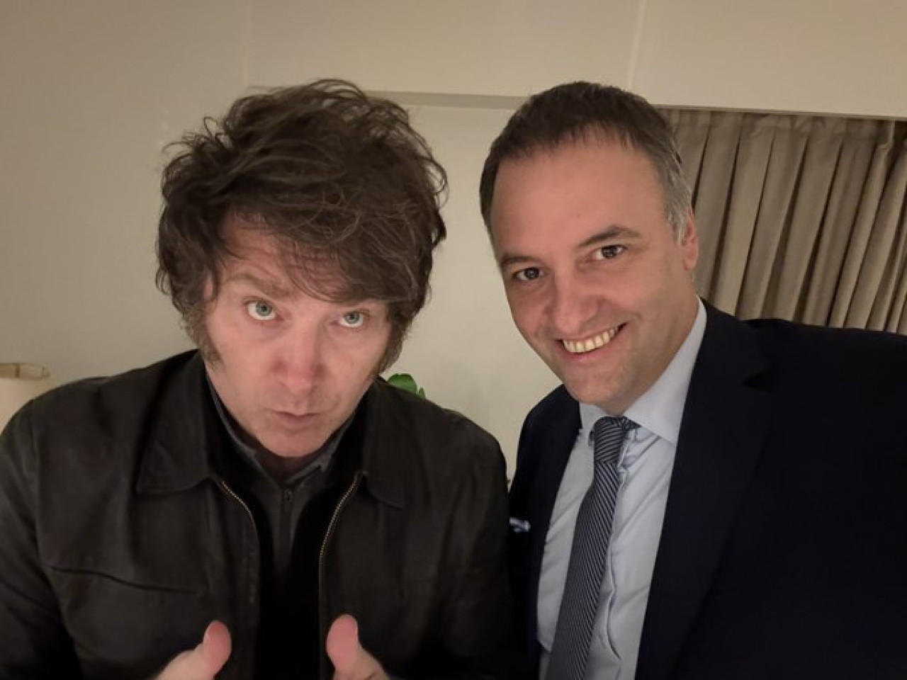 Javier Milei y Manuel Adorni. Foto: X/@madorni
