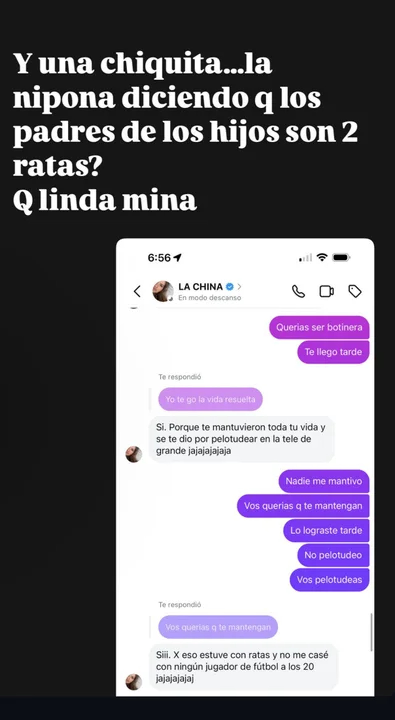 La China Suárez trató de "ratas" a sus ex. Foto: Instagram.