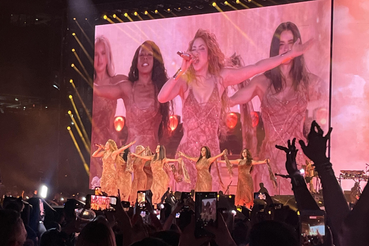 Recital de Shakira en Estados Unidos. Foto: EFE