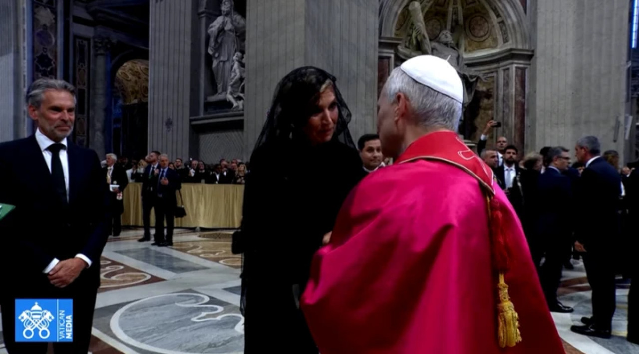 Papa León XIV y la reina Máxima de Países Bajos. Foto: Vatican Media.