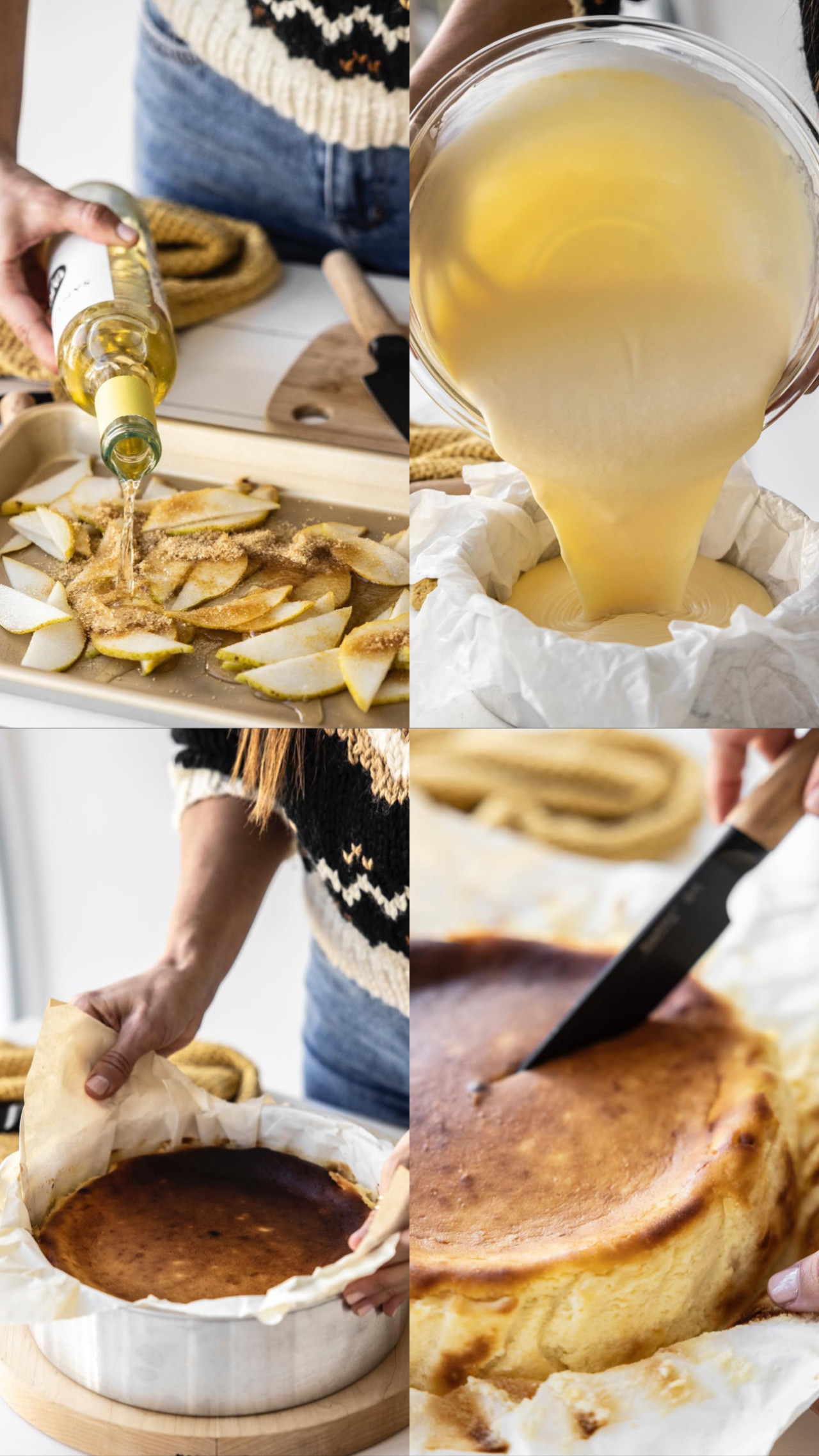 Receta de torta vasca. Foto Instagram @inutilisimas