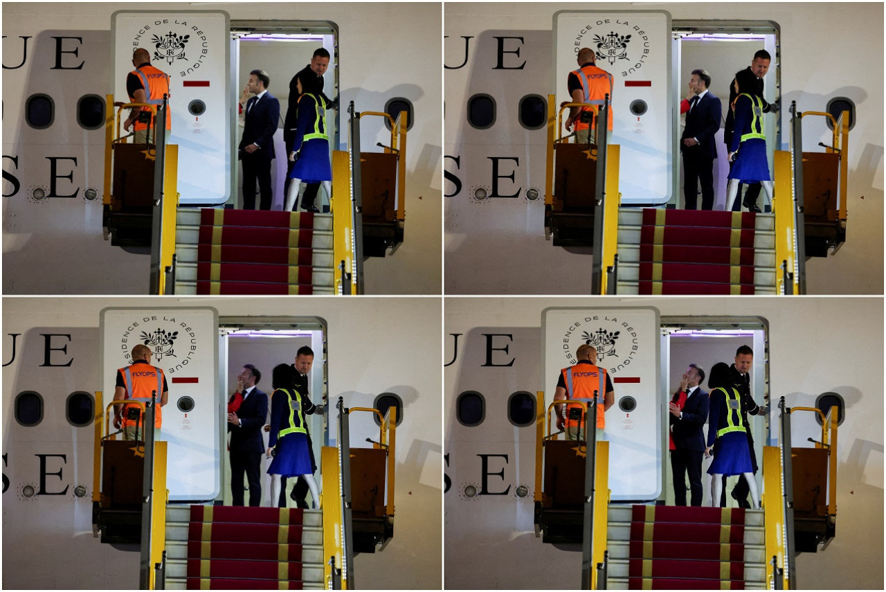 El cachetazo de  Brigitte a Emmanuel Macron. Foto: Reuters/Chalinee Thirasupa