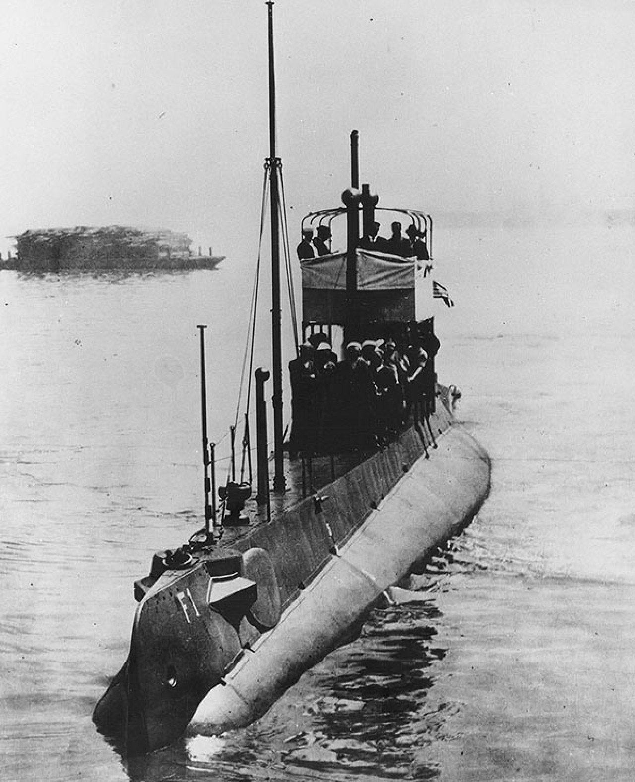 El USS F-1 se perdió en 1917 por un accidente durante la Primera Guerra Mundial. Foto: Wikipedia.