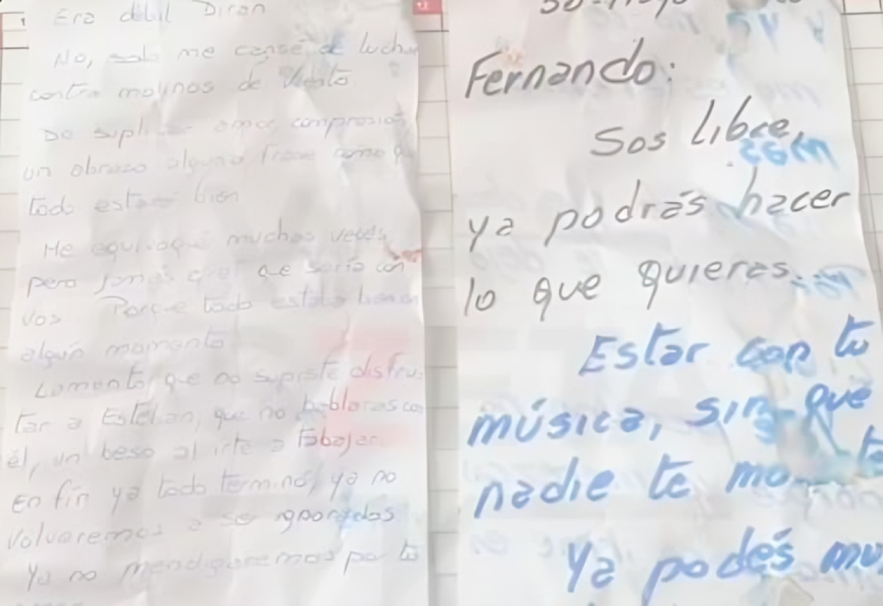Se encontraron dos cartas escritas por la mujer, donde explicaba los motivos de su decisión. Foto: Facebook / Guillermo De Luca.