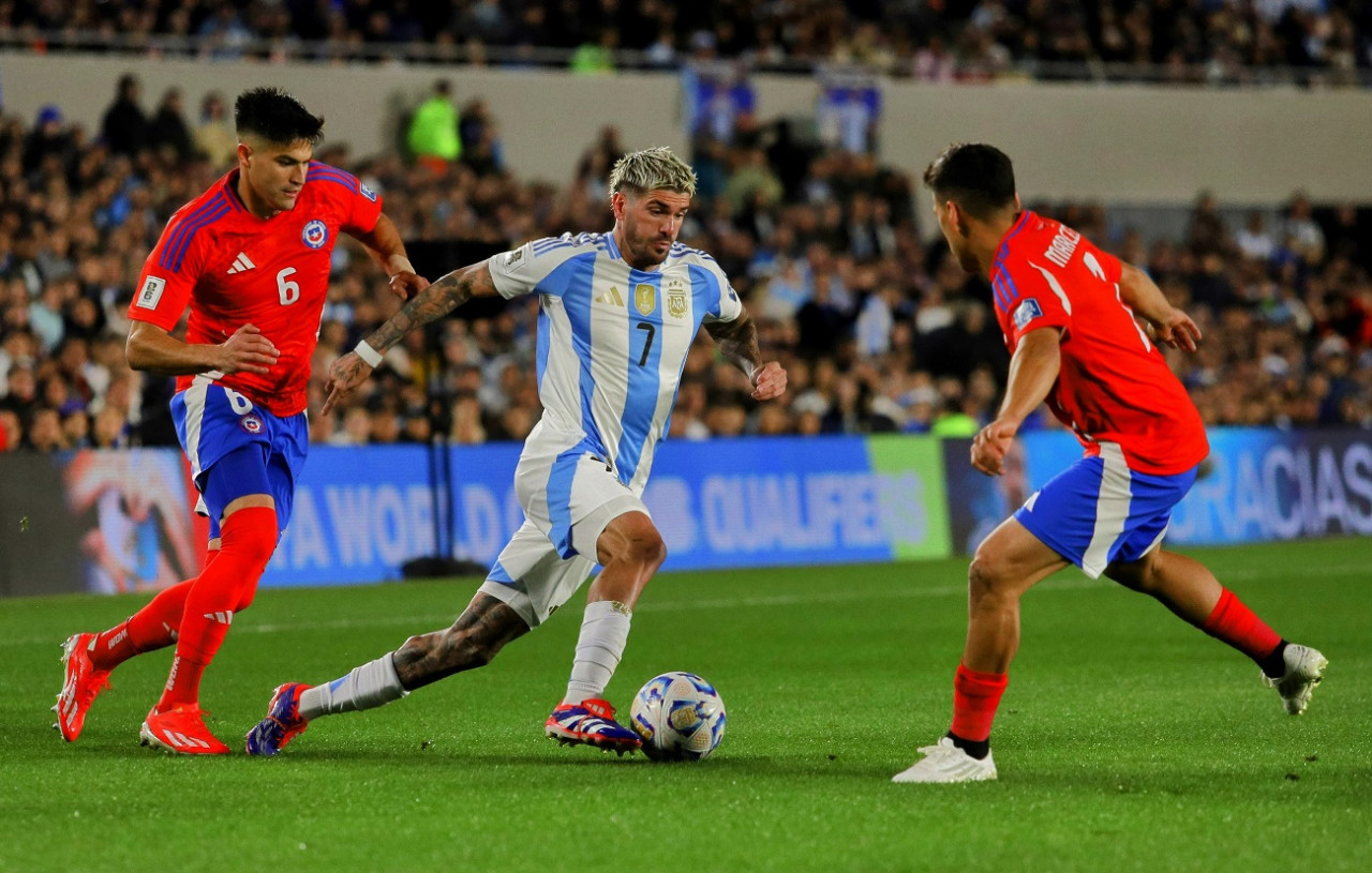 Rodrigo De Paul; Selección Argentina vs. Chile. Foto: NA (Damián Dopacio)