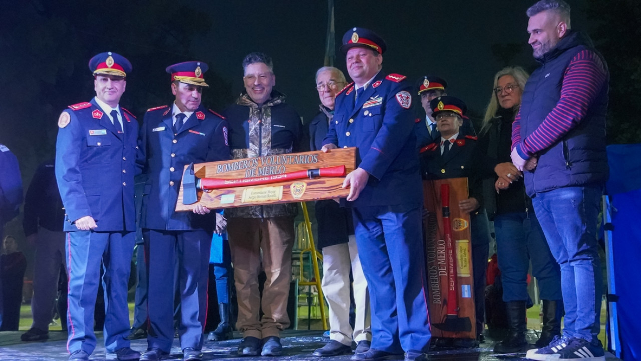 Merlo celebró el Día del Bombero Voluntario