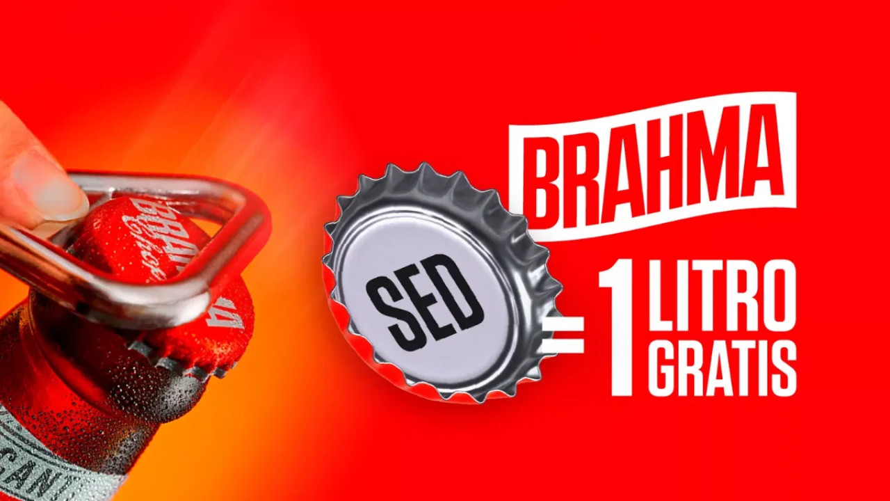 La promoción de Brahma que entrega una botella de cerveza gratis. Foto: Brahma.