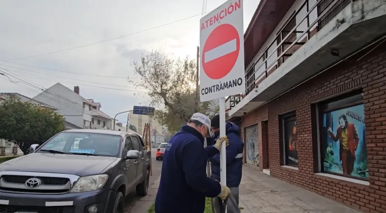 Cambio el sentido de circulación. Foto: ahoramardelplata