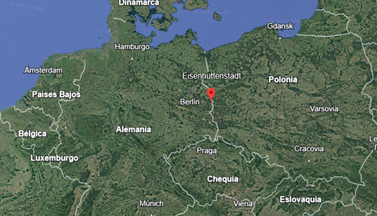 Mapa de Alemania. Foto: Google Earth.