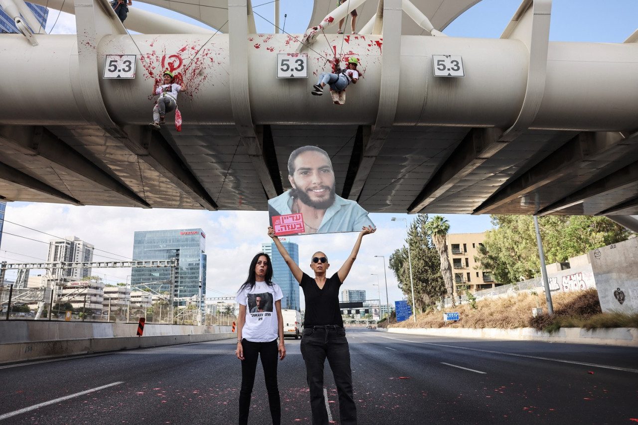 Einav Zangauker, madre del rehén israelí Matan Zangauker. Foto: Reuters/Tomer Appelbaum