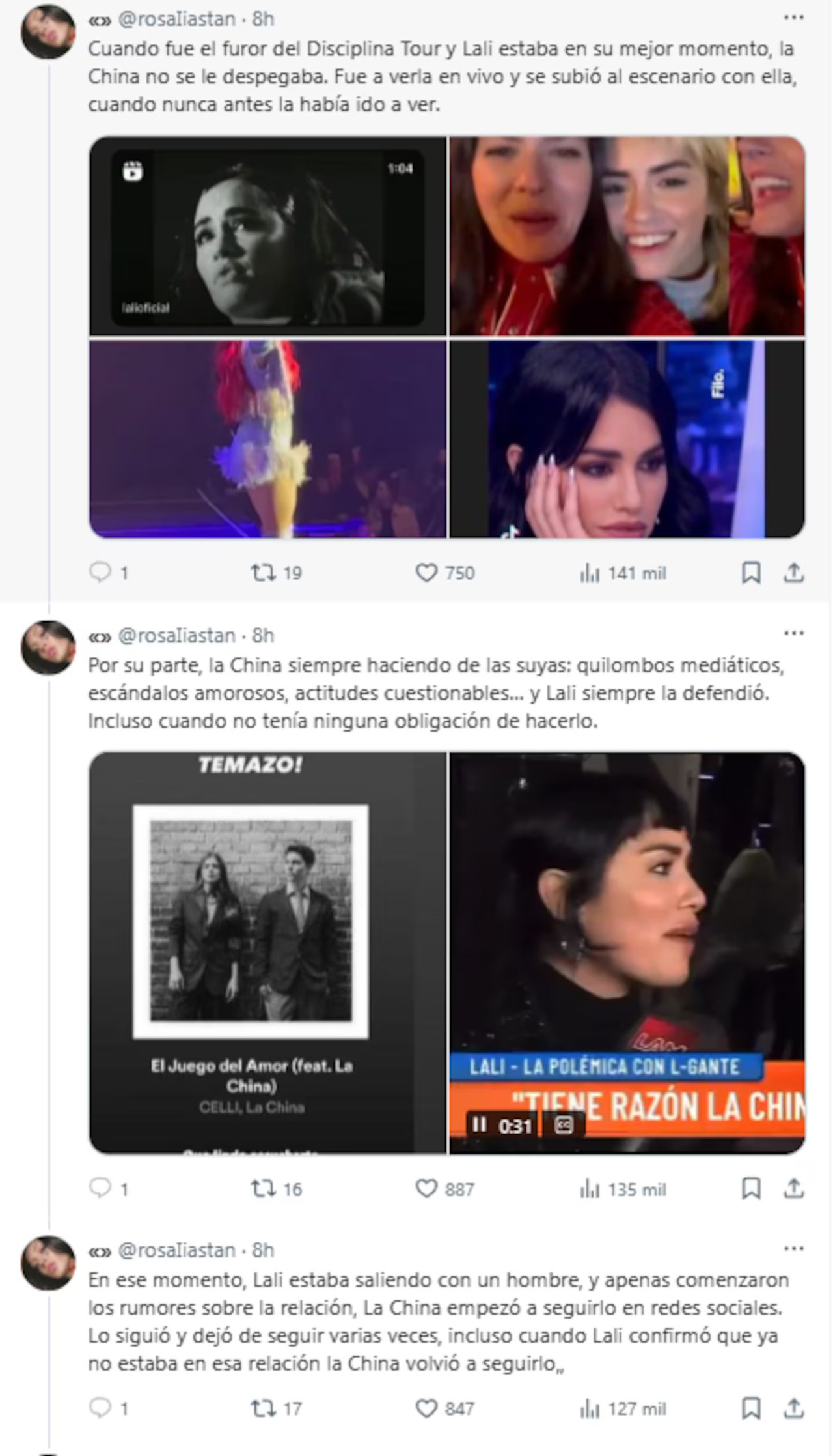 Lali Espósito y la China Suárez 6. Foto: X.