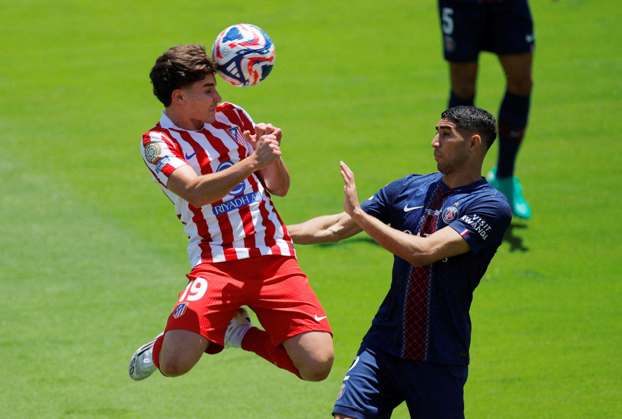 Julián Álvarez, PSG vs Atlético de Madrid; Mundial de Clubes 2025. Foto: Reuters/Mike Blake