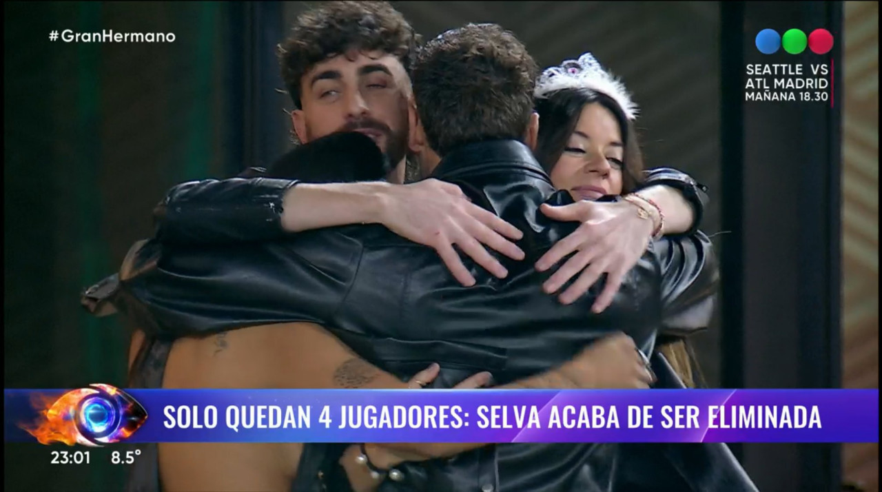Los cuatro finalistas de Gran Hermano 2025. Foto: Captura.
