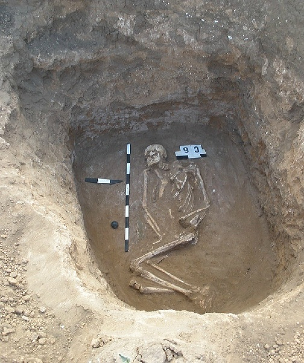 Sepultura perteneciente a la cultura de tumbas Yamnaya, en el óblast de Volgogrado. Foto: Wikipedia.