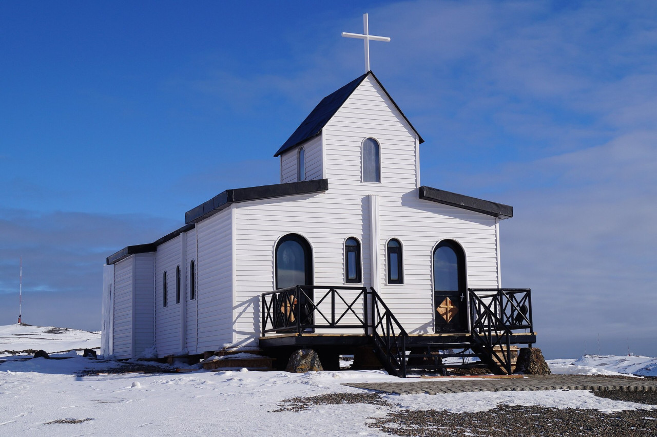 Villa Las Estrellas, ciudad antártica chilena. Foto X @AntartidaMaps
