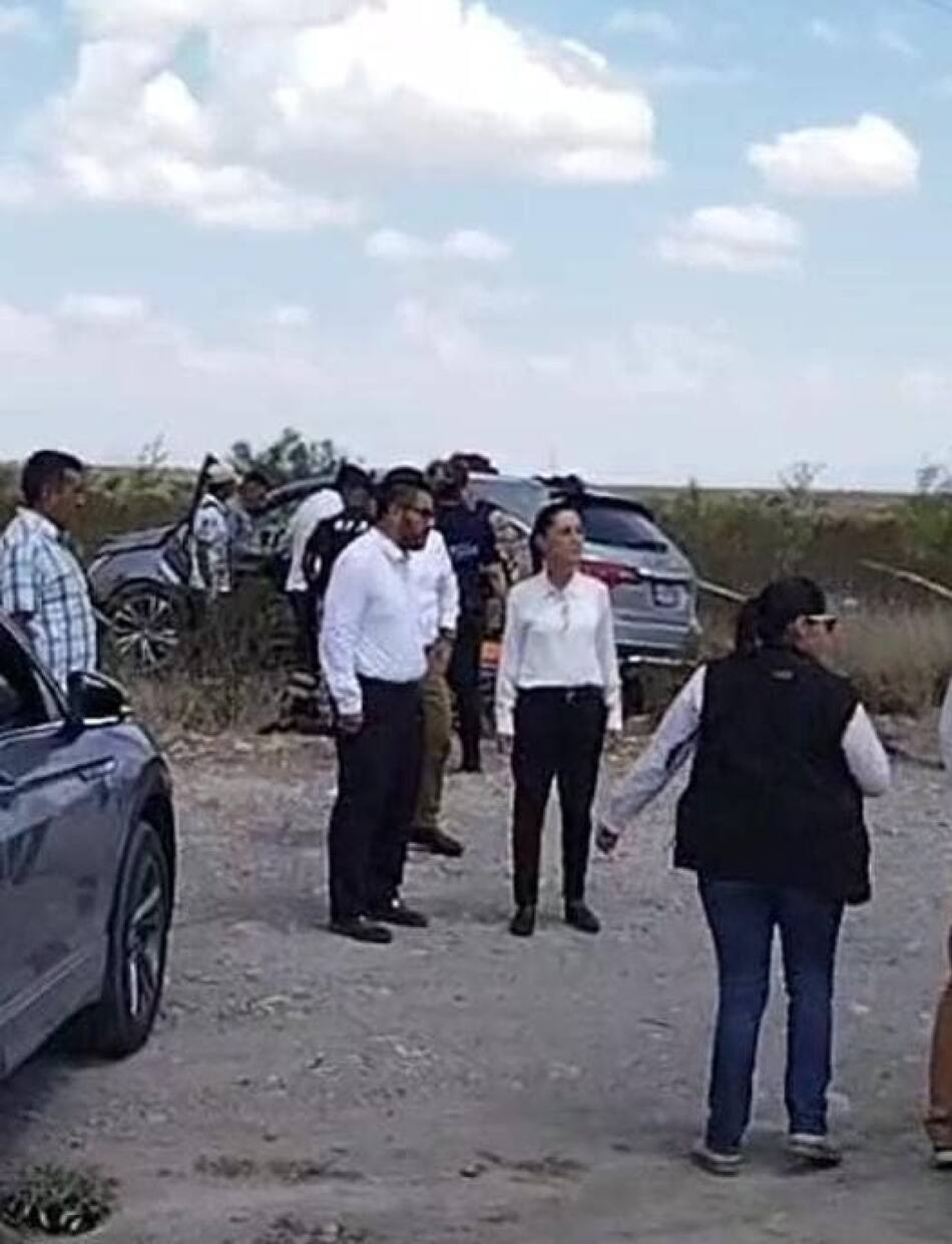 Trágico accidente con el equipo de Sheinbaum. Foto: X