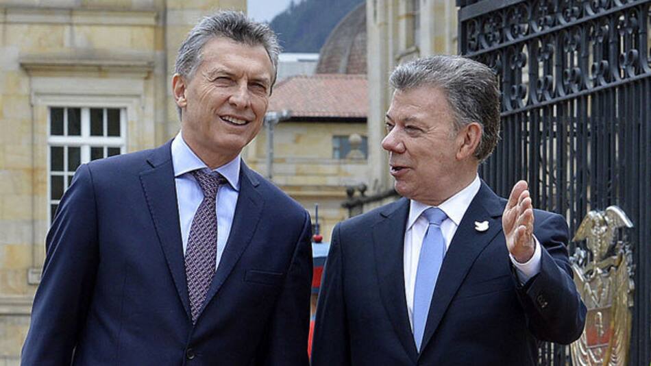 Macri y Santos en Colombia (NA)