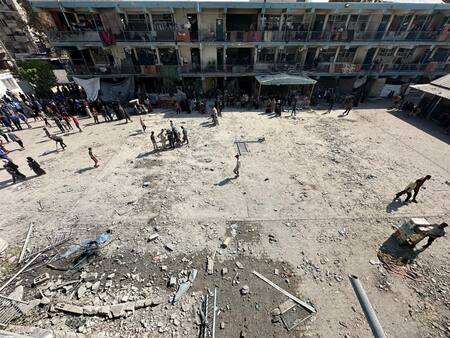 Israel atacó una escuela de la UNRWA. Foto: EFE