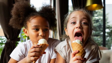 Helados gratis por el Día del Niño.