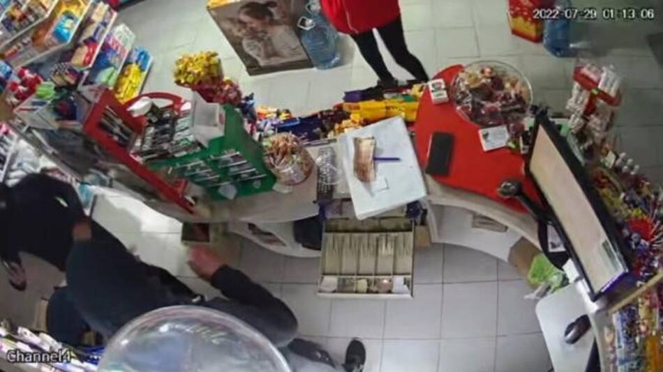 Asalto en San Clemente. Foto: NA.