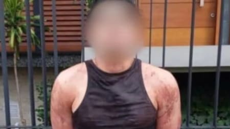 El detenido por el doble femicidio. Foto: Policía