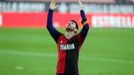 Lionel Messi, con la camiseta de Newells. Foto: NA