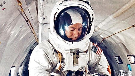 Edgar Mitchell, en la misión Apolo 14. Foto: Twitter @NASA.