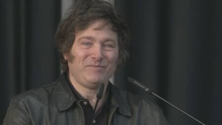 Javier Milei en Madrid. Foto: captura video.